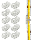 Kit 10 Emenda Conector 2 Vias 180º Fita Led Cob 8mm 9w Tensão de operação
