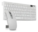 Kit Teclado E Mouse Sem Fio Wireless Usb 2.4 Ghz Abnt2 Qwerty Ergonômico Ley-171 Cor Branco