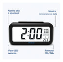 Relógio Despertador Digital Alto De Mesa Cabeceira Temperatura Calendário Com Sensor de Luminosidade MICGEEK