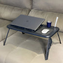 Tomate MTN888 Mesa Articulada Dobravel P/ Notebook Com Cooler Sofa Cama Negro