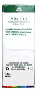 Óleo Essencial Alecrim Orgânico Wnf P/ Memória Concentração Tipo De Embalagem Vidro Ambar Fragrância Alecrim