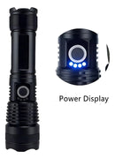 T9 Lanterna Tática Mais Forte Do Mundo Potente Sitio Fazenda Cor da lanterna Preto Cor da luz LED Fluoreled
