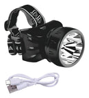 Lanterna Farolete De Cabeça Recarregável Longo Alcance Cor da lanterna Preto Cor da luz Branco