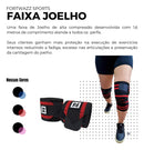 Par Faixas Elastica Para Joelhos Com Alta Compressão Cor Faixa Preta Vermelho Fortwazz ZZ500