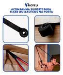 Kit Extensor 11 Peças Treino Elástico Ultra Band Academia Em Casa Super Fisioterapia Exercícios + Suportes Tubing