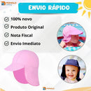 Chapéu Infantil Bebê Proteção Solar Azul-escuro 1 ano a 3 anos
