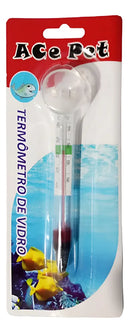 Termometro Vidro Ace Pet Com Ventosa Para Aquários