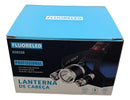 Lanterna de Cabeça EC-6230 3 LED Recarregável Profissional Cor Preta para Capacete Fluoreled