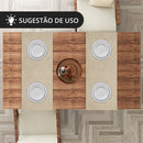 1 Caminho Trilho Mesa Impermeável Pvc Juta Areia 42x140