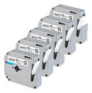 5x Fita Para Rotulador Pt-m95wt Pt-m95bk Mk231 M-231 M-k231 Cor Branco