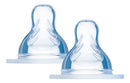 Kit 2 Bicos de Silicone para Mamadeira Fluxo Rápido 4M+ MAM