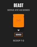 Pré-treino Beast 300g Sabor: Laranja - Ultra Concentrado - Promove Vasodilatação, Recuperação Energética, Aumento De Óxido Nítrico, Desintoxicação E Melhora De Concentração E Foco