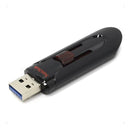 Pendrive SanDisk Cruzer Glide 64GB 3.0 Liso preto e vermelho