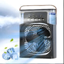 Ventilador Umidifcador Preto Ar Condicionado De Mesa Led Usa Gelo Turbomix