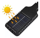 Mini Luminária Solar Goldensky Poste Rua Parede Refletor 108 Cob Sensor luz branca fria Cor Preto