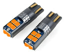 Par Lâmpada Pingo T10 10 Chip Led 3030 Canbus Âmbar Laranja Âmbar Conforme Foto T10/168/w5w/194