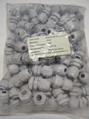 Kit 10 Peças - Prensa Cabo Nylon Pg7 1/4 Cinza Claro