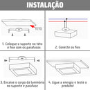 Painel Plafon Led 25w 24w Power Sobrepor Quadrado com Reator Cor Branco Quente Luz Amarela