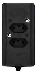 Extensão Elétrica 15 Metros 10a/20a Cabo Pp 2x1,0 Reforçada Cor Preto Click Cabos