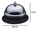 Campainha Sino De Mesa Aço Inox Hotel Bar Cozinha Recepção Cor Prateado