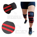 Par Faixas Elastica Para Joelhos Com Alta Compressão Cor Faixa Preta Vermelho Fortwazz ZZ500