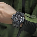 Relógio Digital Original Militar Esportivo Tático Shock Led Cor Cor Da Correia Azul / Pulseira Preto