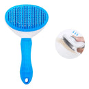 Escova Pelos Pet Automatica Rasqueadeira Magica Gato Cao New Cor Azul