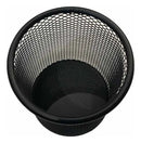 Kit C/ 6 Porta Canetas Lápis Redondo Aramado Preto Office