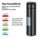 Garrafa Térmica 500ml Inteligente Led Visor Temperatura Cor Preto