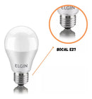 Kit 10 Lâmpadas Led 12w 3000k Branca Morna Elgin