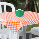 Kit Festa Toalhas Para Mesa Quadriculada Toalha Xadrez Laranja