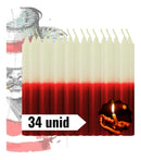 1 Kilo De Vela Vermelha E Branca Zé Pelintra E Maria Navalha