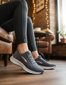 Tênis Feminino Esportivo Academia Treino Confo Preto/Rosa 34