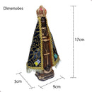 Imagem Nossa Senhora Aparecida 17cm Com Manto Linda! Marrom