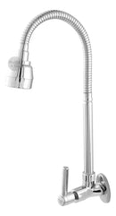 Torneira Parede Gourmet Flexível Chuveirinho Cozinha Prateado Brilhante