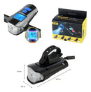 Acessórios Bike Lanterna Velocímetro E Buzina Potente Usb 3