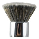 Pincel kabuki reto A03 Macrilan preto e cromado