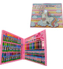 Estojo Maleta Pintura 150 Peças Infantil Canetinha Giz Lápis Fun Game