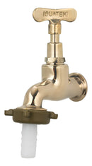 Torneira Tanque/jardim 100% Metal Curta Dourada 3/4 Acabamento Brilhante Cor Dourado