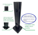 Coluna Torre Puxadores 40 Cm Preto Fosco 2 Furos Guarda Corpo Inox Puxadores Online