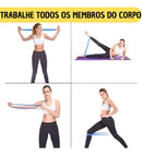 Kit 11 Extensor Elástico Treino Em Casa + Kit 5 Mini Band