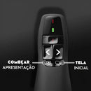 Apresentador Slide Passador Apontador Laser Controle Sem Fio Preto