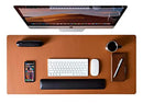 Mousepad Grande Caramelo 90x40 Deskpad Couro Antiderrapante Mesa Computador Notebook Eddias