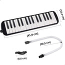 Escaleta 32 Teclas Instrumento De Sopro Gaita teclado Com Capa Melodica Infantil Preta Bertô Mangueira e Bocal