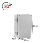Caixa Standard Cinza Tampa Opaca Ip66 Rohdina 250x160x120mm