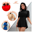 Macaquinho Feminino Soltinho Curto Manga Bufa Branco Único