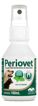 Periovet Spray 100 Ml - Vetnil - Tratamento Tartaro Sabor Menta