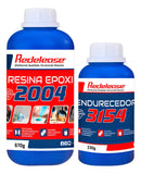 Resina 2004 Epoxi Baixa Viscosidade Com Endurecedor Kit 1 Kg Cor Transparente Redelease