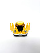 Carrinho De Ferro Fusca Clássico 1/32 Miniatura Coleção Cor Amarelo