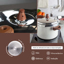 Brinox Pressure Panela de Pressão Revestimento Cerâmica Indução 4,2L cor Vanilla